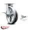 Service Caster 8 Inch Kingpinless V Groove Semi Steel Wheel Caster with Brake and Swivel Lock SCC-KP30S820-VGR-SLB-BSL - alternate 5